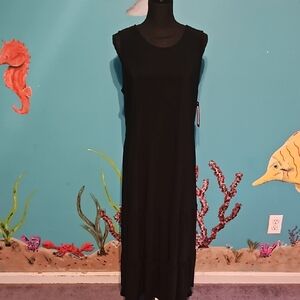 Tahari Black Sleeveless Maxi Dress
